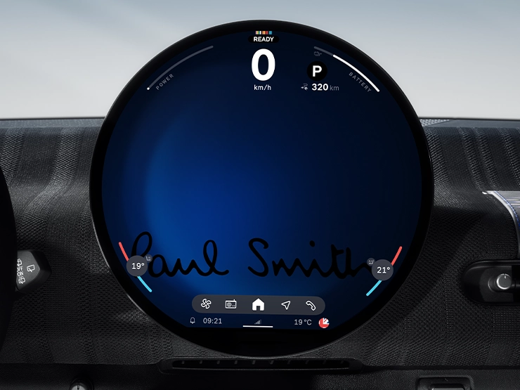 MINI Paul Smith特仕版儀表板與顯示螢幕。
