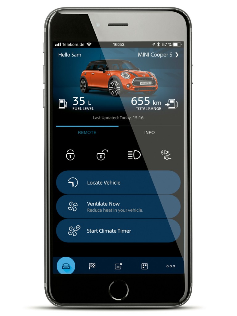 MINI Connected – MINI Connected App – features